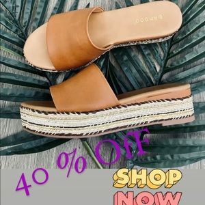 Tan Platform Sandals